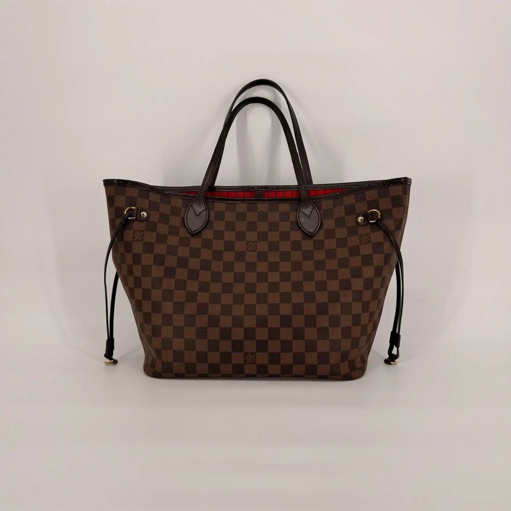 Louis Vuitton Neverfull MM Brown Damier Ebene Tote Luxury Classic Work Travel